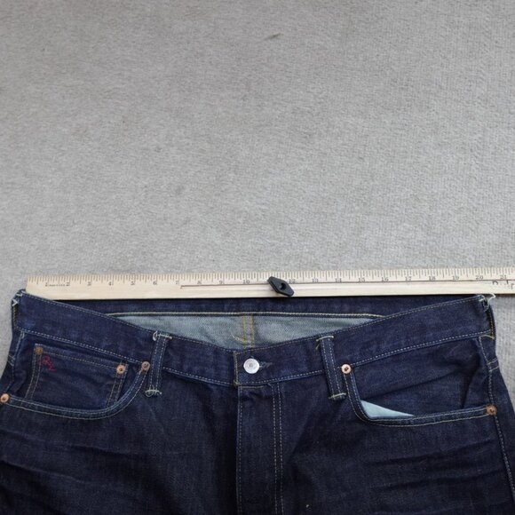 Polo Ralph Lauren Jeans 38 x 33 Blue Zip Fly Straight Vintage 67 - Picture 5 of 9